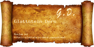 Glattstein Ders névjegykártya